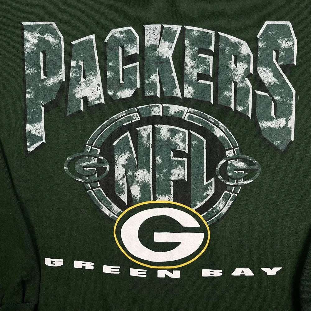 Vintage Green Bay Packers NFL Football Sweater Logo 7‎ Sweatshirt Sz 2XL